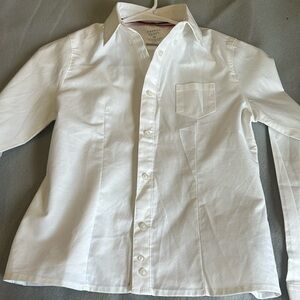 French Toast Girls white‎ long Sleeve Shirt Size 12